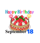 9月16日～9月30日のお誕生日ケーキ（個別スタンプ：12）