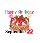 9月16日～9月30日のお誕生日ケーキ（個別スタンプ：16）
