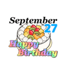 9月16日～9月30日のお誕生日ケーキ（個別スタンプ：21）