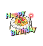 10月1日～10月16日のお誕生日ケーキ（個別スタンプ：3）