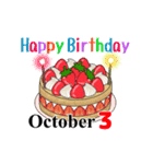 10月1日～10月16日のお誕生日ケーキ（個別スタンプ：11）