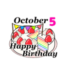 10月1日～10月16日のお誕生日ケーキ（個別スタンプ：13）