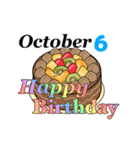 10月1日～10月16日のお誕生日ケーキ（個別スタンプ：14）