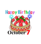 10月1日～10月16日のお誕生日ケーキ（個別スタンプ：15）