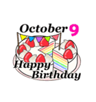 10月1日～10月16日のお誕生日ケーキ（個別スタンプ：17）