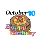 10月1日～10月16日のお誕生日ケーキ（個別スタンプ：18）