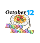 10月1日～10月16日のお誕生日ケーキ（個別スタンプ：20）