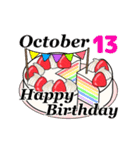 10月1日～10月16日のお誕生日ケーキ（個別スタンプ：21）