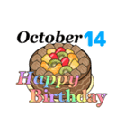 10月1日～10月16日のお誕生日ケーキ（個別スタンプ：22）