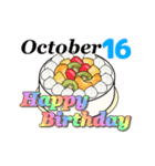 10月1日～10月16日のお誕生日ケーキ（個別スタンプ：24）