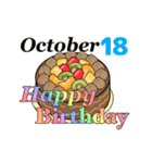 10月17日～10月31日のお誕生日ケーキ（個別スタンプ：11）