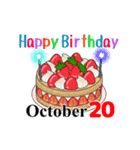 10月17日～10月31日のお誕生日ケーキ（個別スタンプ：13）