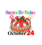 10月17日～10月31日のお誕生日ケーキ（個別スタンプ：17）