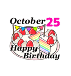 10月17日～10月31日のお誕生日ケーキ（個別スタンプ：18）