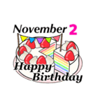 11月1日～11月16日のお誕生日ケーキ（個別スタンプ：10）