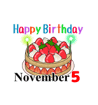 11月1日～11月16日のお誕生日ケーキ（個別スタンプ：13）