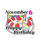 11月1日～11月16日のお誕生日ケーキ（個別スタンプ：14）