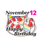 11月1日～11月16日のお誕生日ケーキ（個別スタンプ：20）