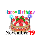 11月17日～11月30日のお誕生日ケーキ（個別スタンプ：13）