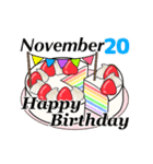 11月17日～11月30日のお誕生日ケーキ（個別スタンプ：14）