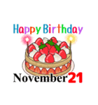 11月17日～11月30日のお誕生日ケーキ（個別スタンプ：15）