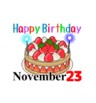 11月17日～11月30日のお誕生日ケーキ（個別スタンプ：17）