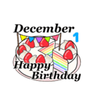 12月1日～12月16日のお誕生日ケーキ（個別スタンプ：9）