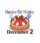 12月1日～12月16日のお誕生日ケーキ（個別スタンプ：10）