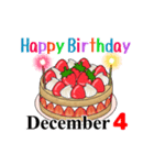 12月1日～12月16日のお誕生日ケーキ（個別スタンプ：12）