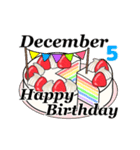 12月1日～12月16日のお誕生日ケーキ（個別スタンプ：13）