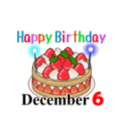 12月1日～12月16日のお誕生日ケーキ（個別スタンプ：14）