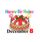 12月1日～12月16日のお誕生日ケーキ（個別スタンプ：16）