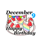 12月1日～12月16日のお誕生日ケーキ（個別スタンプ：17）