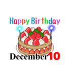 12月1日～12月16日のお誕生日ケーキ（個別スタンプ：18）