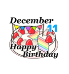 12月1日～12月16日のお誕生日ケーキ（個別スタンプ：19）