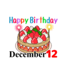 12月1日～12月16日のお誕生日ケーキ（個別スタンプ：20）