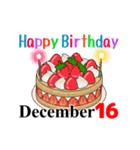 12月1日～12月16日のお誕生日ケーキ（個別スタンプ：24）