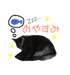 黒猫アメ（個別スタンプ：1）