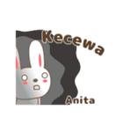 Cute rabbit stickers name, Anita（個別スタンプ：29）