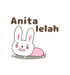 Cute rabbit stickers name, Anita（個別スタンプ：39）
