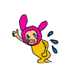 うさぎ人間の日課（個別スタンプ：11）