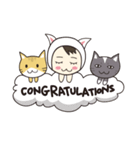猫と一緒にヨガをやりましょう！（個別スタンプ：3）