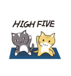 猫と一緒にヨガをやりましょう！（個別スタンプ：5）