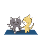 猫と一緒にヨガをやりましょう！（個別スタンプ：6）