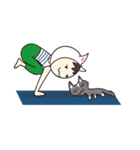 猫と一緒にヨガをやりましょう！（個別スタンプ：9）