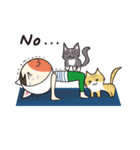 猫と一緒にヨガをやりましょう！（個別スタンプ：10）