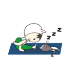 猫と一緒にヨガをやりましょう！（個別スタンプ：12）