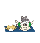 猫と一緒にヨガをやりましょう！（個別スタンプ：14）