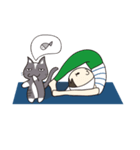 猫と一緒にヨガをやりましょう！（個別スタンプ：19）