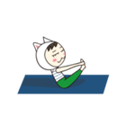 猫と一緒にヨガをやりましょう！（個別スタンプ：20）